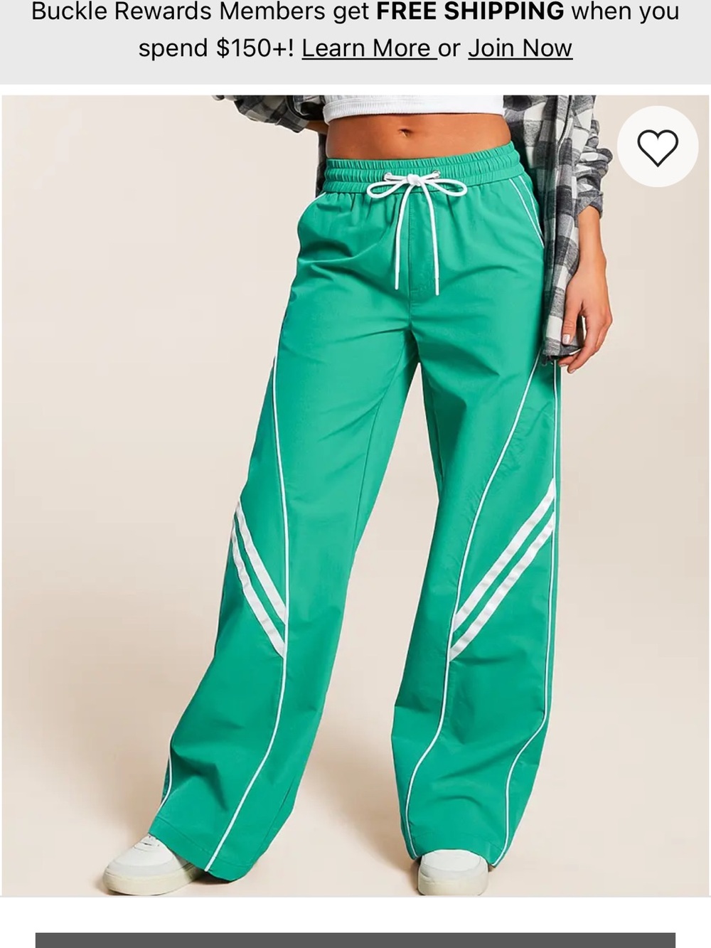 Green Wide-Leg Track Pants from Buckle